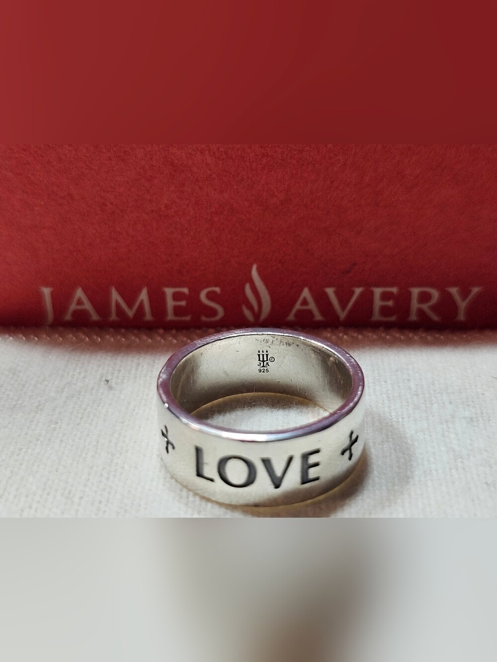 Retired James Avery Faith, hope, love, ring